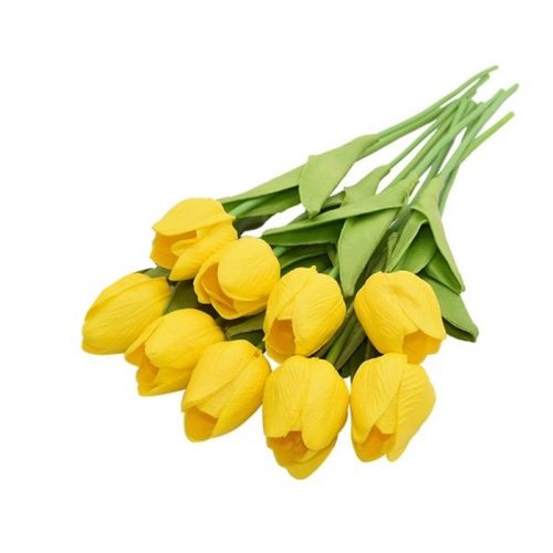 Buchet lalele artificiale galbene Tulipe 34cm