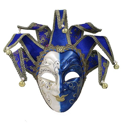 Masca venetiana decorativa Blue Joker