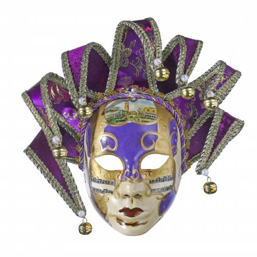 Masca venetiana decorativa Purple Phantom