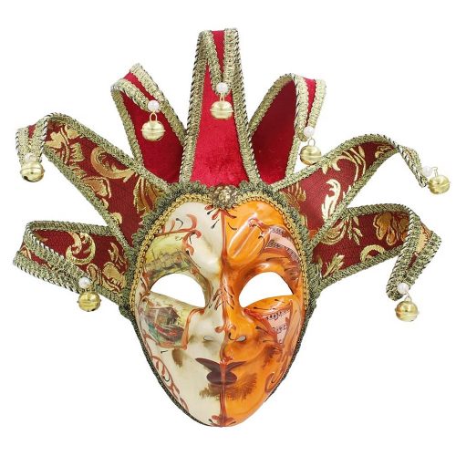 Masca venetiana decorativa Burgundy Joker