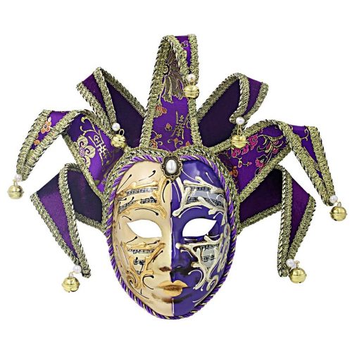Masca venetiana decorativa Purple Jester